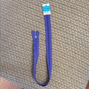 Vintage 1990s All-Purpose Polyester Zipper Deep Purple 20 inch Long